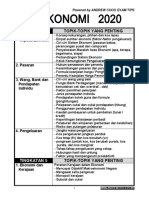 2020 SPM Ekonomi Topik-Topik Yang Penting