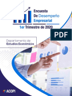 Encuesta de Desempeño Empresarial Primer Trimestre 2020