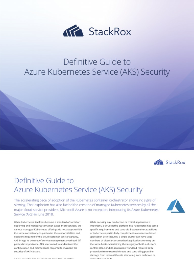 Definitive Guide To Azure Kubernetes Service (AKS) Security | PDF ...