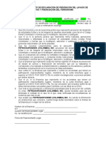 Anexo 10. Declaración Prevención de Laft