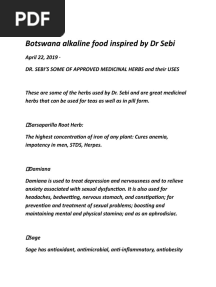 Dr. Sebi Herb List