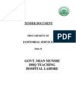 Govt. Mian Munshi DHQ Teaching Hospital Lahore: Tender Document