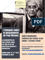Afiche I Coloquio Sobre El Pensamiento de Paul Ricoeur (Definitivo)
