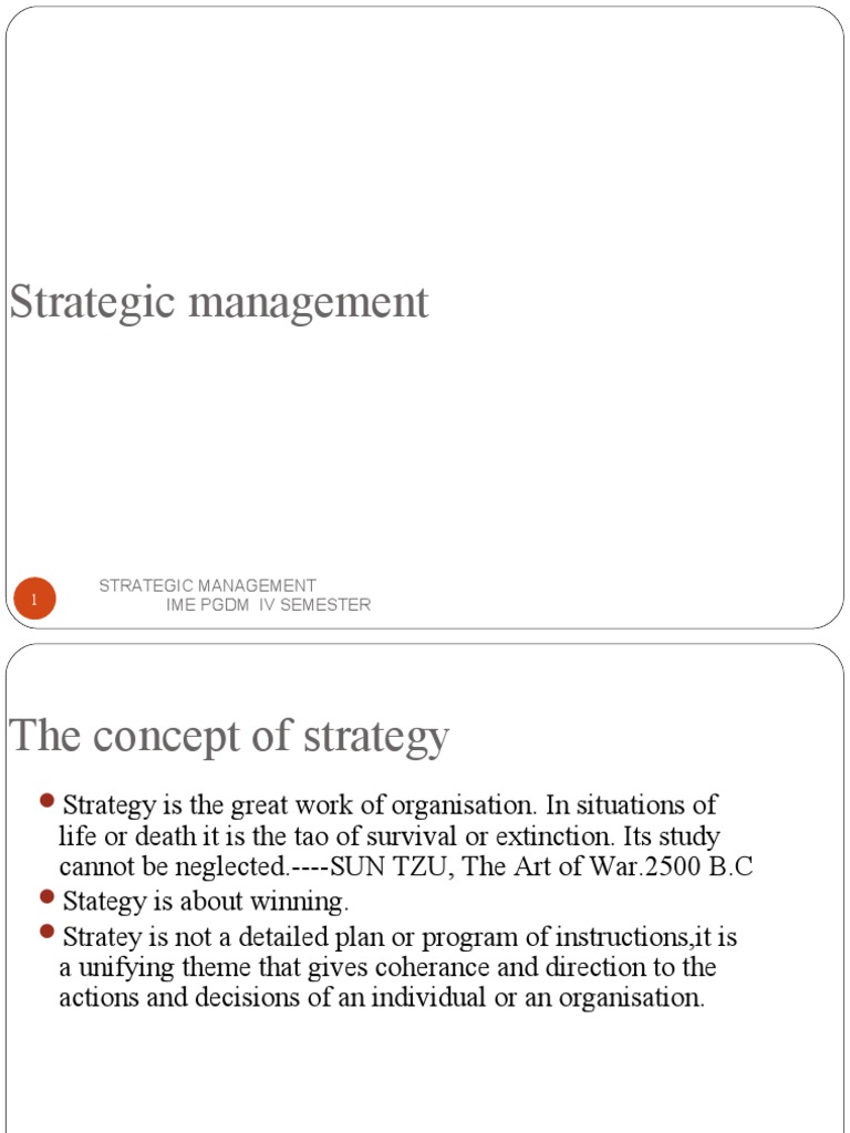 Strategic Management Concepts and Practices | PDF | Strategic ...