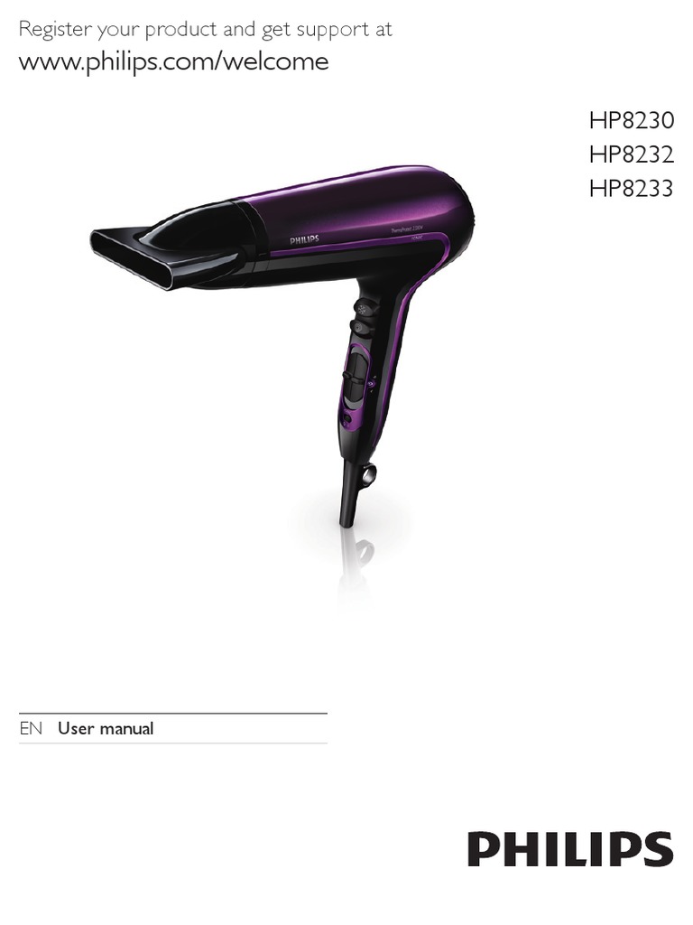 HP8230 HP8232 HP8233: EN User Manual | PDF | Home Appliance ...