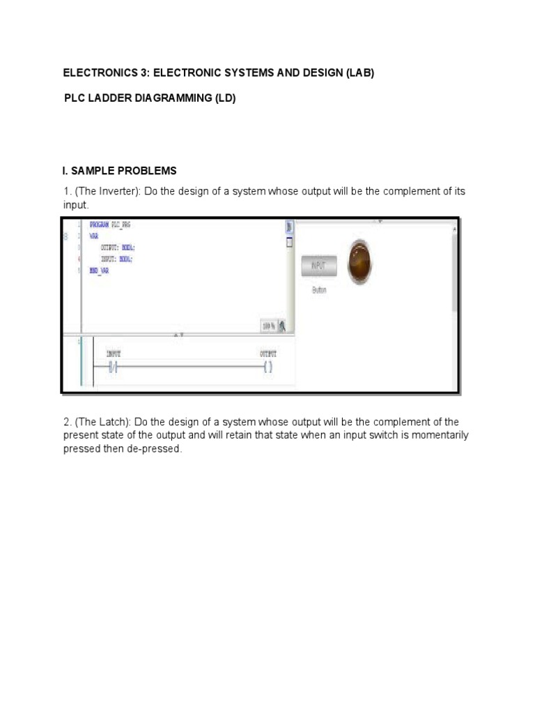 PLC Ladder Diagram Design Examples | PDF | Home & Garden | Technology ...