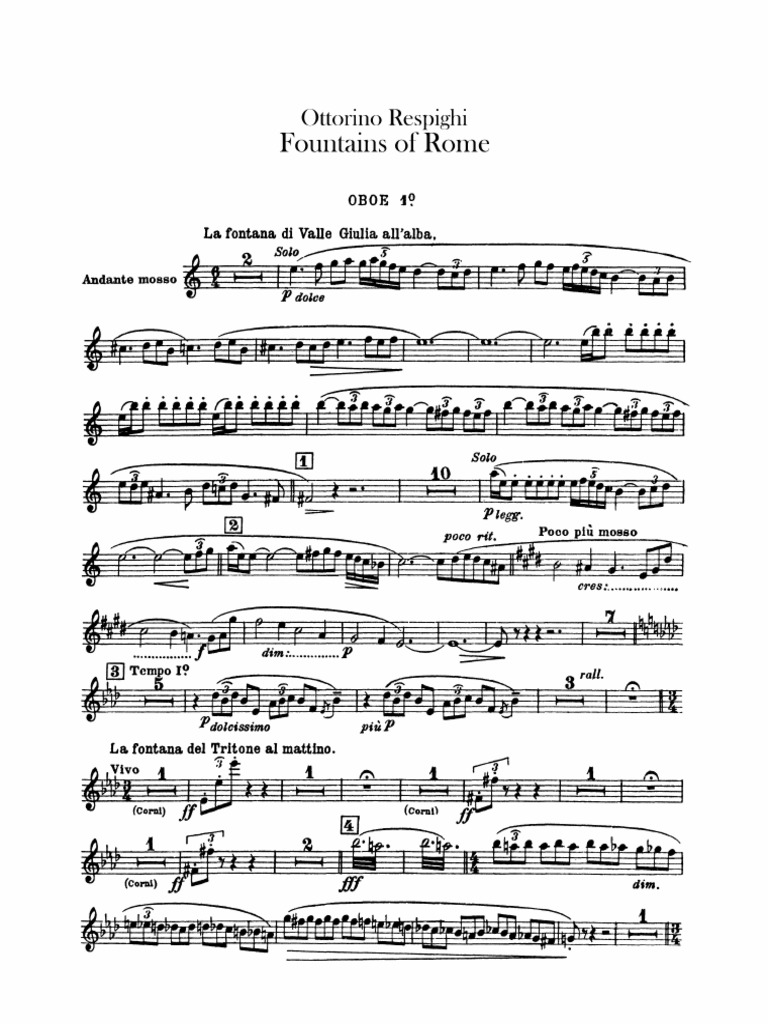 Fountains of Rome Oboe 1 PDF