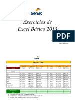Exercícios de Excel Básico