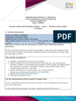 Activity Guide and Evaluation Rubric - Task 1 - Initial Activity. Audio Recording