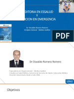 Auditoria en Essalud Y Atencion en Emergencia: Dr. Oswaldo Romero Romero Cirujano General - Médico Auditor