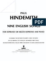 Hindemith Nine English Songs Score