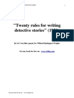 Twenty Rules for Writing 1928 Van Dine