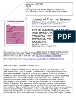 Journal of Thermal Stresses: To Cite This Article: Lars-Erik Lindgren (2001) FINITE ELEMENT MODELING AND