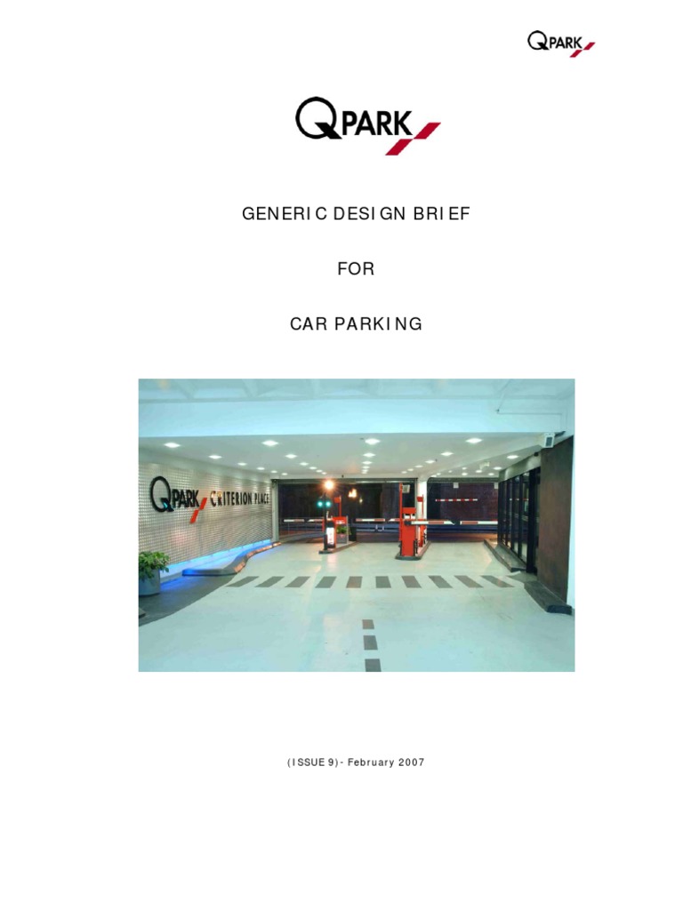 Generic Design Brief for Car Parking | PDF | Stairs | Parking Lot