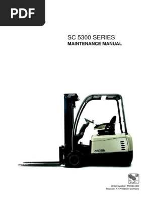 Crown SC5300 Maintenance Manual