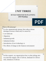 Unit Three: Human Resources Planning (HR Planning)