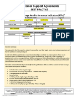 Customer Support Agreements: "Csa Sales Coverage Key Performance Indicators (Kpis) "