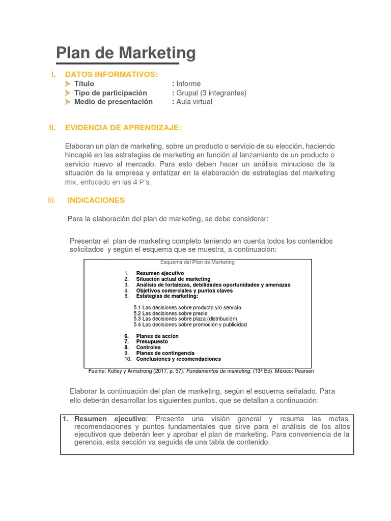 Plan de Marketing | PDF | Marketing | Mercado (economía)