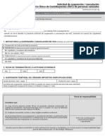 Formulario de Suspensión o Cancelación RUC PN