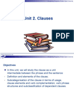 Unit 2. Clauses: Learning Opportunity For All
