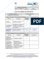 Checklist de Cierre de Proyecto