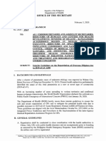 DM No. 2020-0063 - Interim Guidelines On The Repatriation of Overseas Filipinos Due To 2019-NCoV ARD - Feb.3, 2020