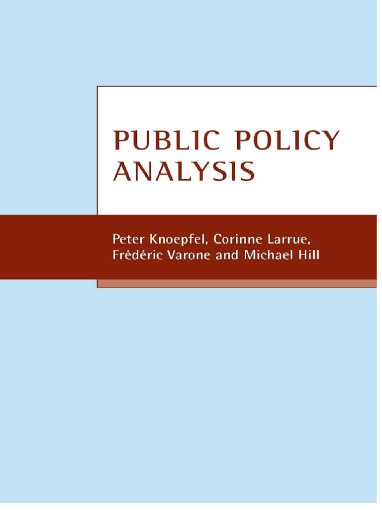 01 Knoepfel Public Policy Analysis Compress 1 En Id Okok Pdf
