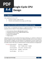 COE301 Lab 12 Single Cycle CPU Design