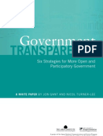 Government Transparency: Six Strategies for More Open and Participatory Government