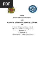 Electrical Engineering Lab Report For Lab 10