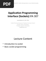 IFA 307 - Application Programming Interface (Sockets) - Lec6