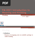 FM-2021 Introduction To Weaving and Knitting: Winding