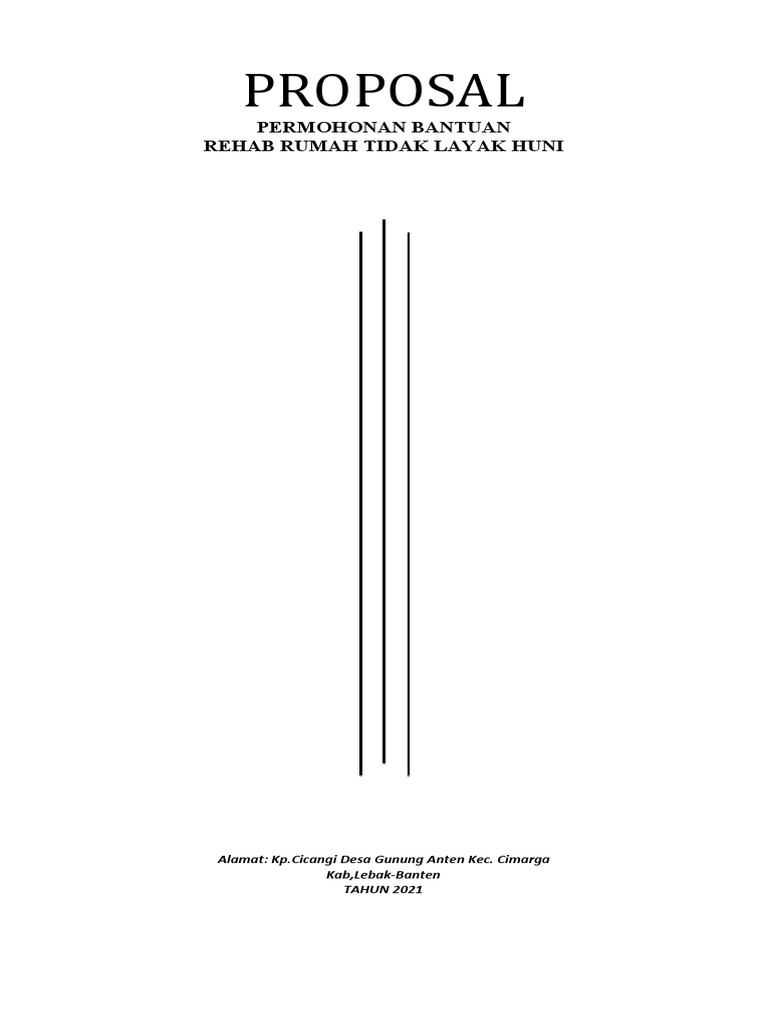 Proposal Rehab Rumah Tidak Layak Huni | PDF