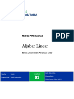 Aljabar Linear - 1