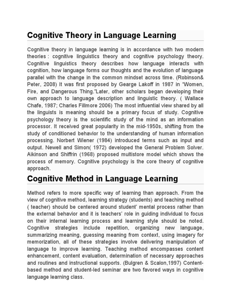 cognitive-theory-of-language-learning-pdf-language-acquisition