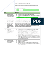 Reflection & Goals For Semester II 2020-2021