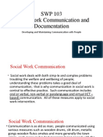 SWP 103 Social Work Communication and Documentation