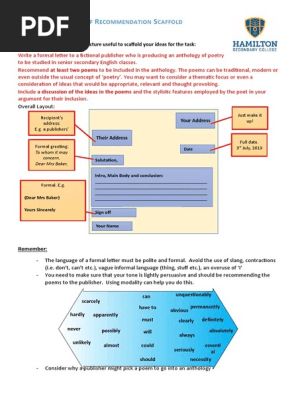 Formal Letter Scaffold