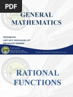 General Mathematics: Prepared By: Lady An R. Macalalad, LPT Shs-Faculty Member