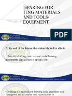 Preparing For Drafting Materials and Tools/ Equipment