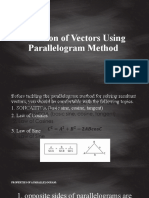 Addition of Vectors Using Parallelogram Method