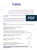 Sujet 0 Maths Physique Chimie SVT