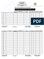 Cookery/Fbs/Bpp Laboratory Visitors' Log: Region Viii Schools Division of Leyte Tolosa National High School