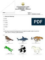 Science - B 7 - Worksheet - Answer Key