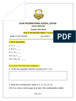 Block 8 - Grade 3 Worksheet .