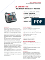 5 & 10 KV DC Insulation Resistance Testers: MIT515, MIT525 and MIT1025