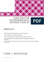 English For Interpersonal Interaction Iii: Syifa Fadhilah Hamid, M.PD