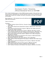 IEEE Software Developers Toolkit: Templates, Examples, and Official Standards Terms On CD-ROM