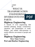 What Is Transportation Engineering? Divided Into Four Parts