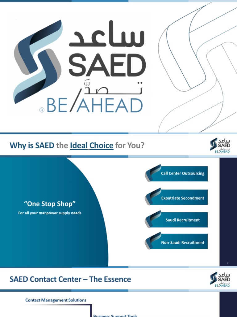 SAED - Contact Center Solution | PDF | Interactive Voice Response ...